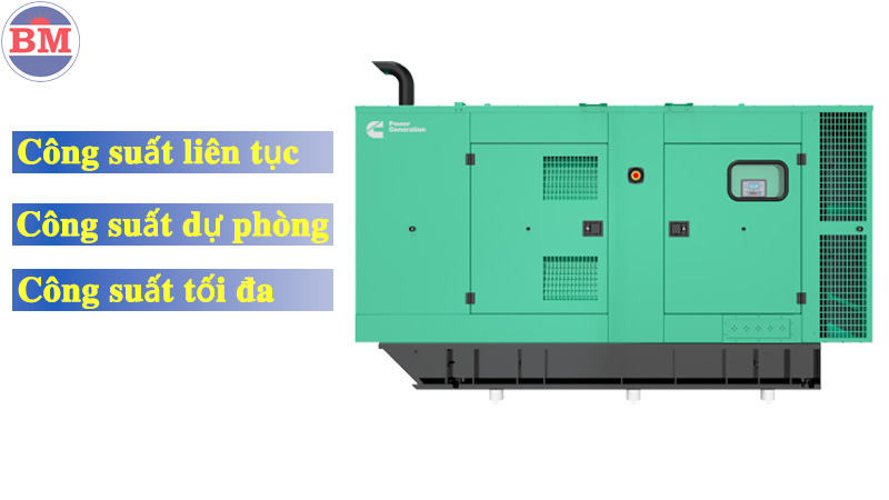 Các loại công suất máy phát điện phổ biến