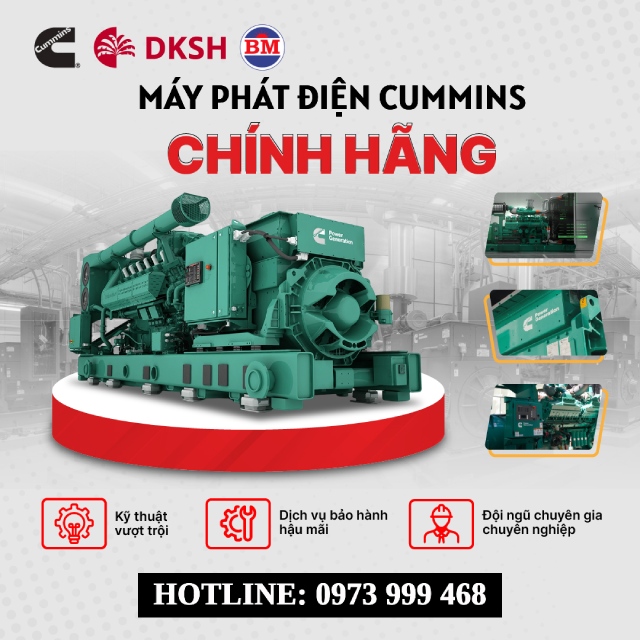 Địa chỉ mua máy phát điện Cummins 44kVA C44D5I chính hãng